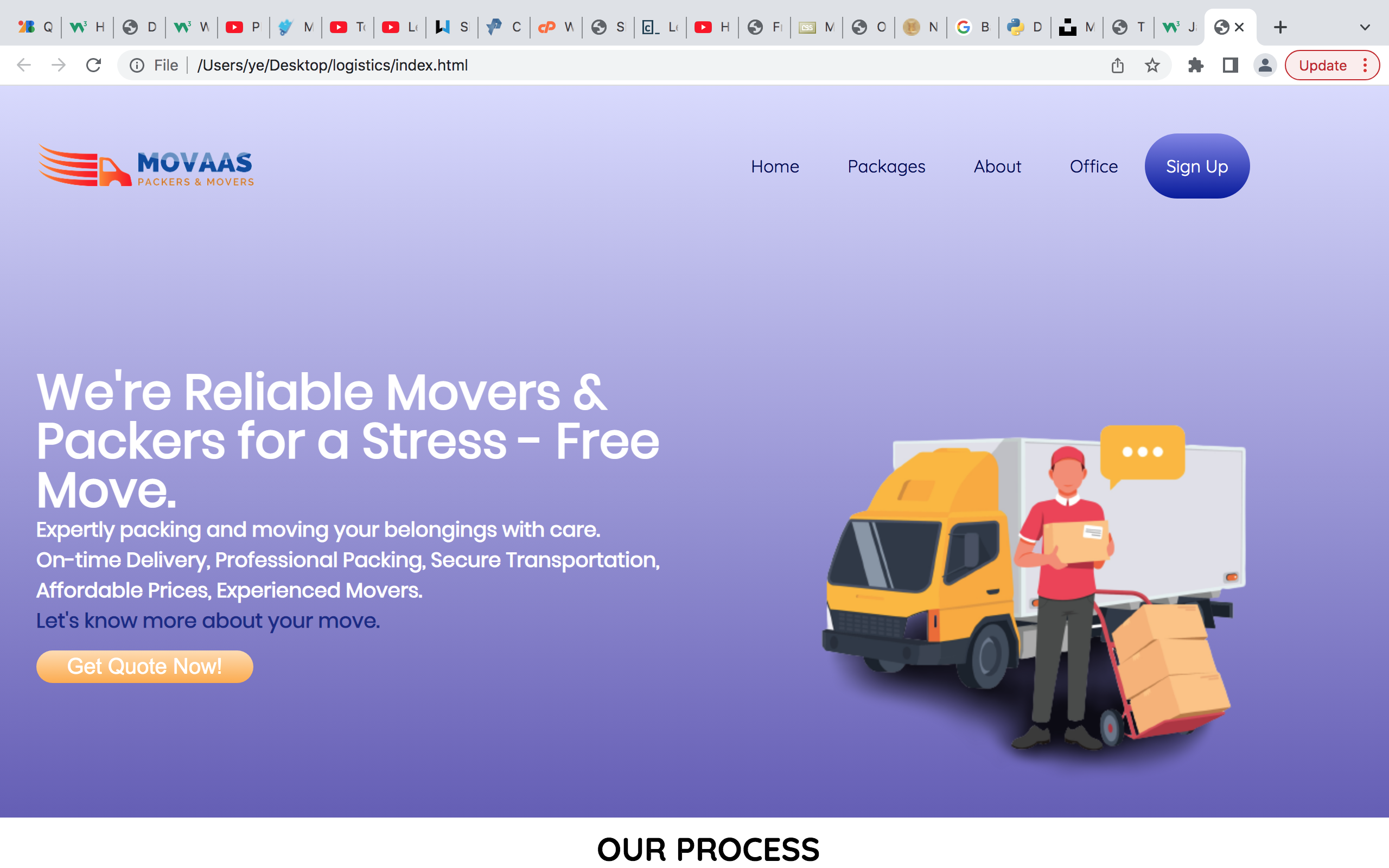Movaas website